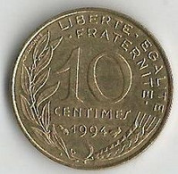 Pièce De Monnaie 10  Centimes Marianne 1994 Abeille - 10 Centimes