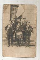 Cp , Carte Photo , Militaria,conscrits,musique ,musiciens - Personnages