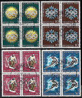 Schweiz Suisse 1948: Winter-Olympiade D'hiver Zu WIII 25-28 Mi 492-495 Yv 449-452 O ST.MORITZ 5+7.II.48 (Zu CHF 90.00) - Winter 1948: St. Moritz