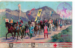 CARTOLINA TORNEO STORICO ORGANIZZATO CROCE ROSSA DI PALERMO ANNO 1902 - Croix-Rouge