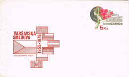 47367. Entero Postal CHECOSLOVAQUIA 1975. PACTO De VARSOVIA 20 Aniversario - Buste