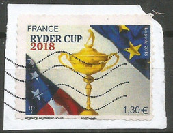 France 2018 Ryder Cup .N.5245 Oblitereé Sur Piéce - FALSE FAKE FAUX Pour Fraude Au Service Postale - Oblitérés