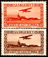 Sarre-226- Original Values Issued In 1932 (+) Hinged - Quality In Your Opinion. - Luftpost