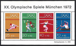 Deutschland, 1972, Block 8, Mi.-Nr. 734-737, **postfrisch - 1959-1980