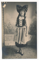 CPA Carte-photo - Portrait D'une Jeune Femme En Costume Traditionnel Alsace Alsacienne - Circa 1910 - Photographie