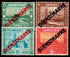 Sarre-228- Original Values Issued In 1922 (+) Hinged - Quality In Your Opinion. - Poste Aérienne