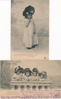 CPA ENFANTS - Lot De 2 Cartes Frimousses - Dans Le Goût De Bergeret - Poème Pierre Ardouin - Collections, Lots & Séries