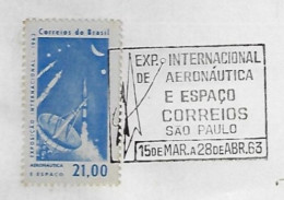 Brazil 1963 Souvenir Sheet International Exhibition Of Aeronautics And Space Rocket - Amérique Du Sud