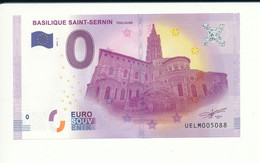 Billet Souvenir - 0 Euro - UELM - 2017-1 - BASILIQUE SAINT-SERNIN TOULOUSE -  N° 5088 - Billet épuisé - Lots & Kiloware - Banknotes