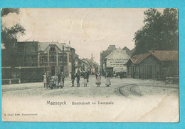 * Maaseik - Maeseyck (Limburg) * (Edit Timmermans, B 5850) Boschstradt En Tramstatie, Animée, Hotel Restaurant - Maaseik