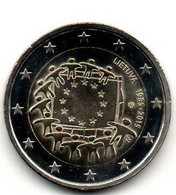 2015 - Lituania 2 Euro Bandiera Europea     ------ - Litouwen