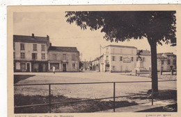 32. RISCLE. CPA SEPIA. PLACE DU MONUMENT - Riscle