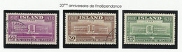 ISLANDE 1938 N° 168 à 170 - Andere & Zonder Classificatie