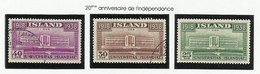 ISLANDE 1938 N° 168 à 170 - Altri & Non Classificati