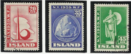 ISLANDE 1939 N° 182 à 184 - Sonstige & Ohne Zuordnung