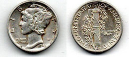 USA Dime 1943 D TTB - 1916-1945: Mercury