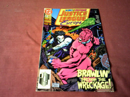 LOBO  VS DESPERO JUSTICE  LEAGUE  EUROPE  N° 33  DEC 91 BRAWLIN  THROUGH THE WRECKAGE - DC