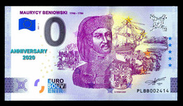 0 Euro Souvenir Maurycy Beniowski Anniversary Poland PLBB 2021-1 - Pologne