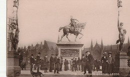 Black Prince Statue, Leeds, England  Real Photo Post Card - Leeds