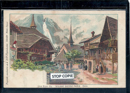 11-2022 - SMB8/12 - SUISSE 1900  - Illustrateur Louis Trinquier Trianon 1900 - Une Rue Du Village Suisse - Trin
