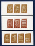 FRANCE 2009 CHOCOLATE SET OF 3 DIE CARDS PROOFS MNH - Essais, Non-émis & Vignettes Expérimentales