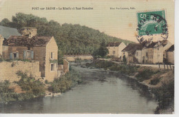 CPA Toilée Port-sur-Saône - La Rézelle Et Tour Romaine - Port-sur-Saône