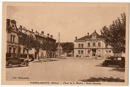 CPA 69 Pierre Bénite Place De La Mairie Ecole Garçons - Pierre Benite