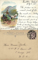 Ireland, An Irish Jaunting Car (1900) Court Card Postcard - Wicklow