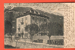 ZSG-35 Monthey  Villa Saint-Maurice   Circulé 1906 Vers Grenoble. Timbre Manque - Monthey