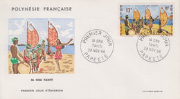 Enveloppe  FDC  1er  Jour  POLYNESIE   IA  ORA   Danse  Tahitienne   1966 - FDC