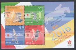 Hong Kong 2016 S#1787a Olympic Games M/S MNH Sport Olympics Bicycle Table Tennis Badminton Rugby Golf Unusual - Nuevos