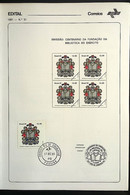 Brazil Brochure Edital 1981 31 Army Library Military Education With Stamp CPD PB - Briefe U. Dokumente
