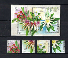 Hong Kong 2017 S#1866-1869a Rare And Precious Plants Set+M/S MNH Flora Flower - Neufs