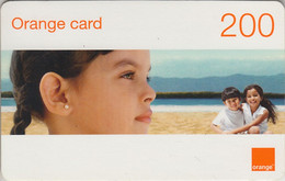 ORANGE : OR-14A 200 3 Kids At Beach (rev. Vertical) USED Exp: 31-12-2007 - Dominicana