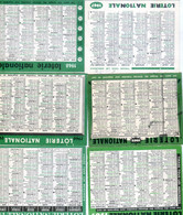 Lot De 6 Calendriers Petit Format - Loterie Nationale 1963,6,7,8,9,70 - Petit Format : 1961-70