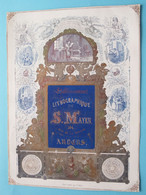 Ets. Lithographique De S. MAYER Rue De La Bourse 194 à ANVERS ( Porcelein Porcelaine Porzellan > Voir Scans ) Format A4 - Visiting Cards