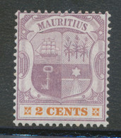 MAURITIUS 1897, Coat Of Arms 2 C Dull Purple And Orange Superb M/M - Maurice (...-1967)