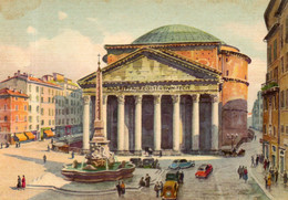 - ROMA. - Il Pantheon. - Da Acquarello Di G. Grossi.scan Verso - - Panteón