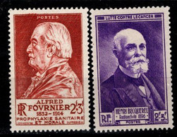 - FRANCE - 1946 - YT N° 748 / 749 - ** - Propagande Sanitaires - TB - Unused Stamps