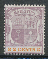 MAURITIUS 1897, Coat Of Arms 2 C Dull Purple And Orange Superb M/M Mounted Mint (SG 128) - Mauritius (...-1967)