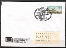 Berlin; ATM: MiNr. 1, Auf Portoger. Drucksache Von Köln Nach Duderstadt; F-266 - Machine Labels [ATM]