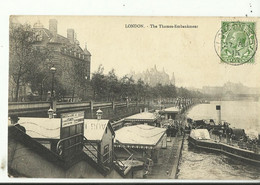 London The  Thames  Embankment 1915 - River Thames