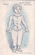 A. Willette Illustrateur, Bonne Année, Un Pierrot, Litho (260) Pli - Wilette