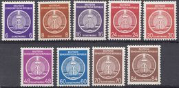 GERMANIA DDR - 1954 - Lotto 9 Valori Nuovi MNH - Servizio Yvert 2, 3, 7, 9, 11, 13, 15, 16 E 17. - Ungebraucht