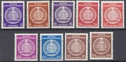 GERMANIA DDR - 1954 - Lotto 9 Valori Nuovi MNH - Servizio Yvert 2, 3, 7, 9, 11, 13, 15, 16 E 17. - Mint