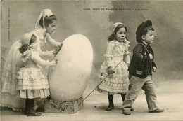 Pâques * Oeuf De Pâques Breton * Série De 6 Cpa * Enfants * Eggs - Easter