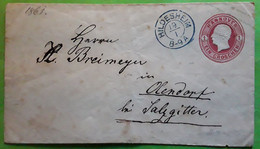 HANNOVER Anciens Etats , Lettre EIN GROSCHEN Rose Brief Aus HILDESHEIM¡ 19.1. 1861 > Olendorf Bei Saltzgitter - Hannover