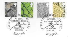 GB - 2018 New  Regional Definitives  NTH IRELAND (4)    FDC Or  USED  "ON PIECE" - SEE NOTES  And Scans - 2011-2020 Decimale Uitgaven
