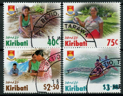 Kiribati 2021 CTO - Island Life - Boats Landscapes Cultures Traditions - 4v Set - Kiribati (1979-...)