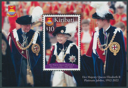 Kiribati 2022 MNH Royalty Stamps Queen Elizabeth II Platinum Jubilee 1v M/S - Kiribati (1979-...)